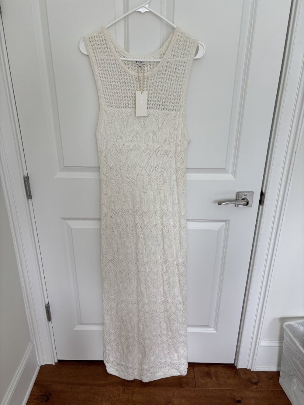 NWT Z Supply Mallorca White Crochet Midi Dress, Size L